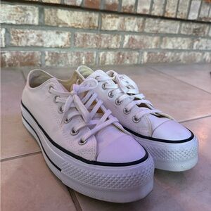 Converse Cream Canvas Sneakers